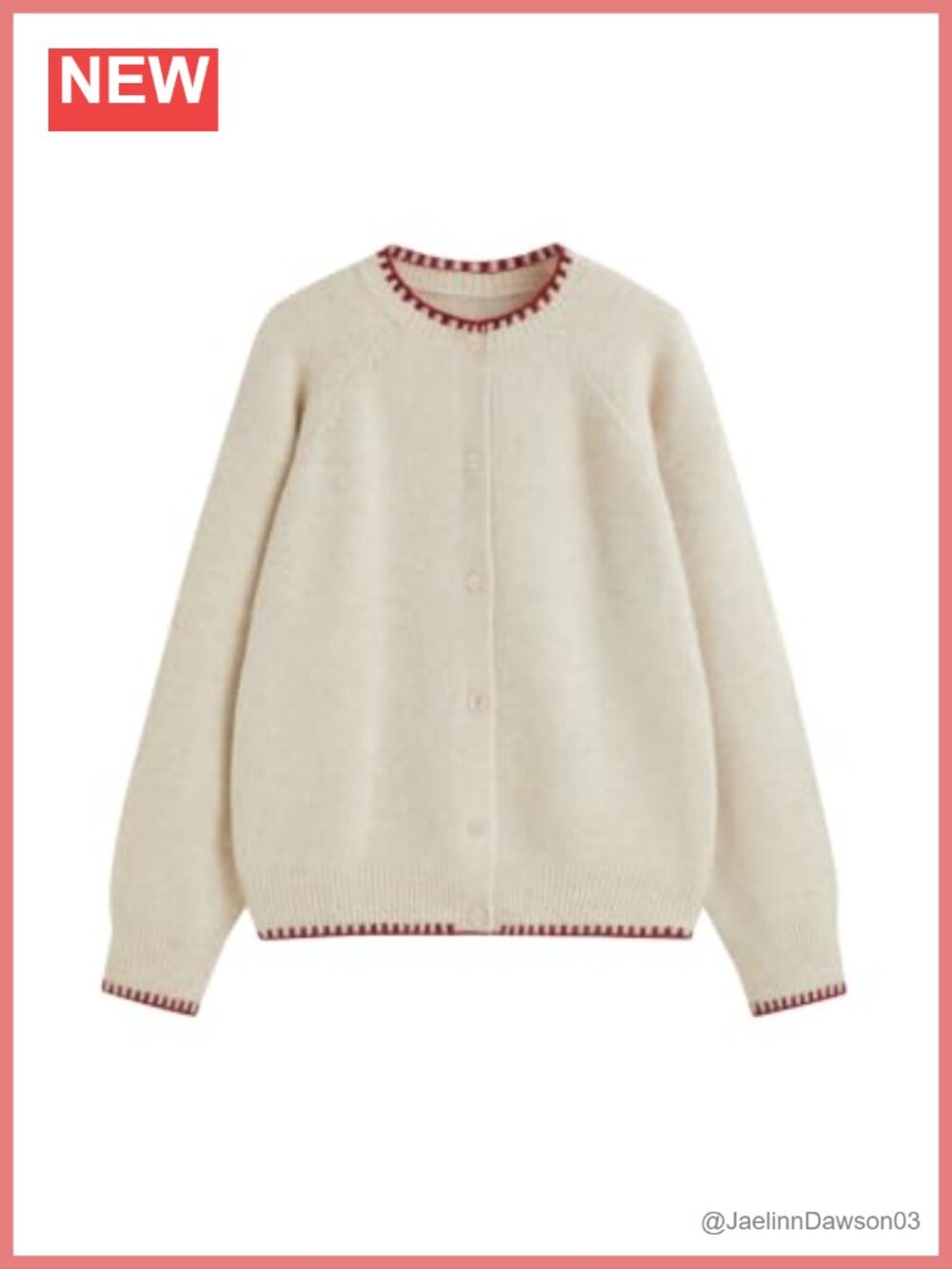 Fuzzy Knit Cardigan Sweater with Contrast Trim Button Down